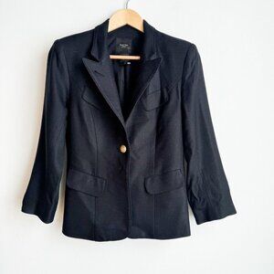 Smythe Black Fitted One button Blazer 6